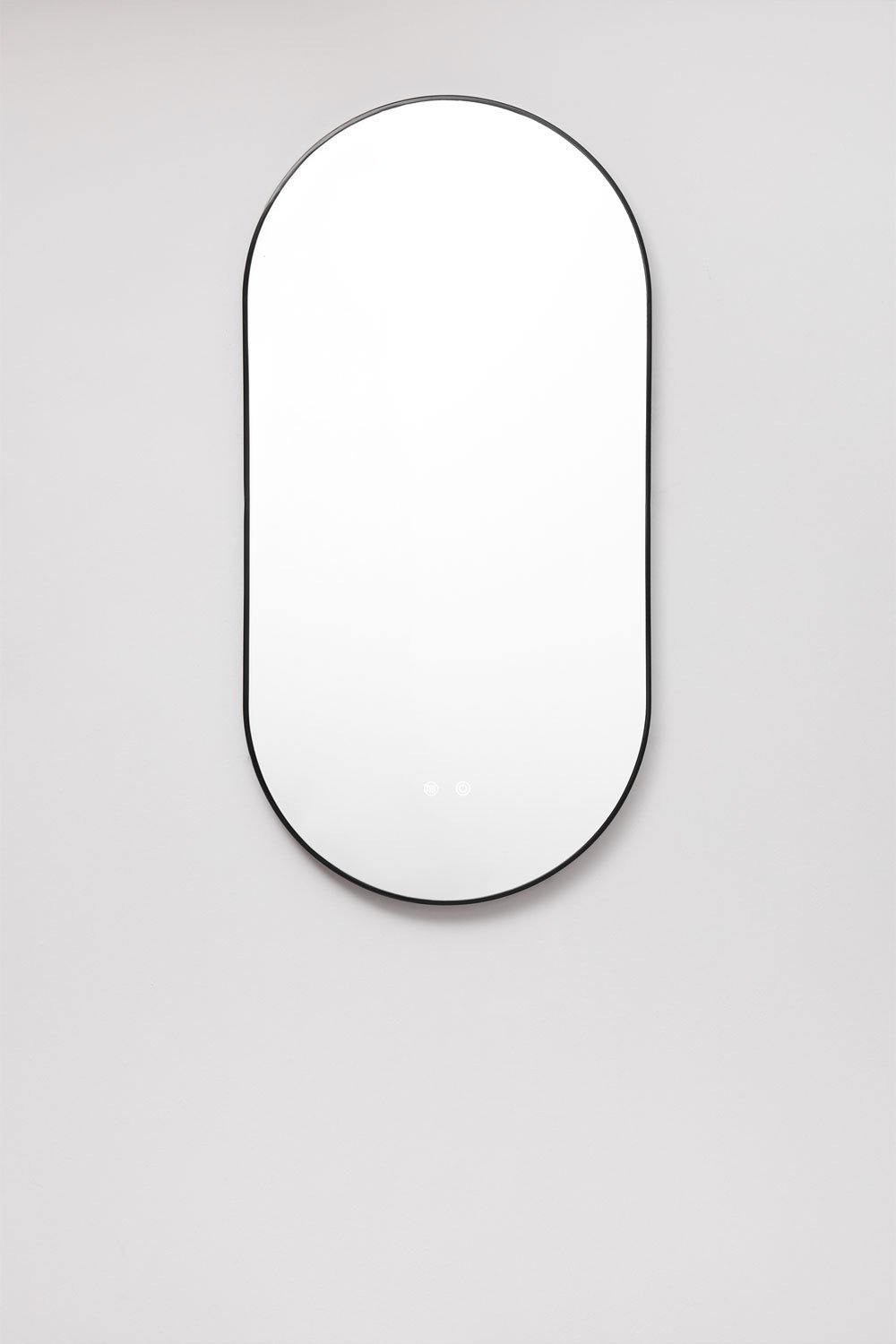 Oval wall mirror for bathroom with LED light and anti-fog (50x100 cm) Asteiro, gallery image 1