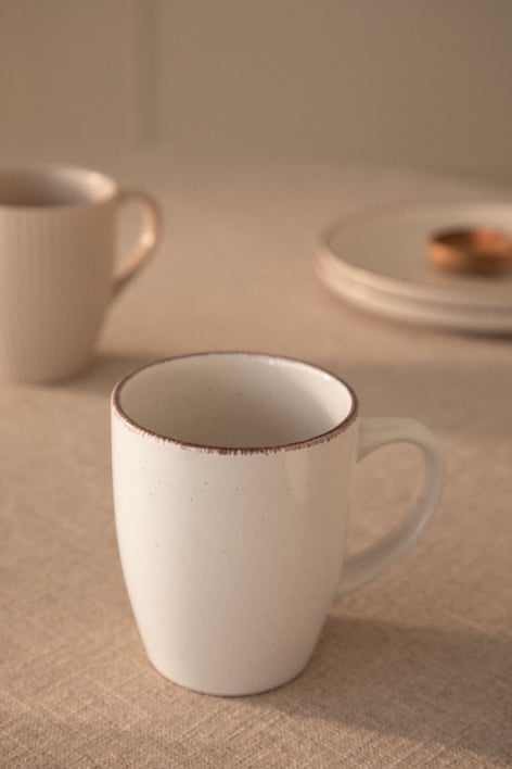 Pack of 2 Ronilena stoneware 34 cl coffee cups