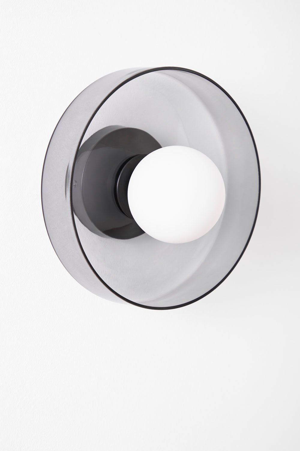 Jaxal wall light in glass and stainless steel, gallery image 2