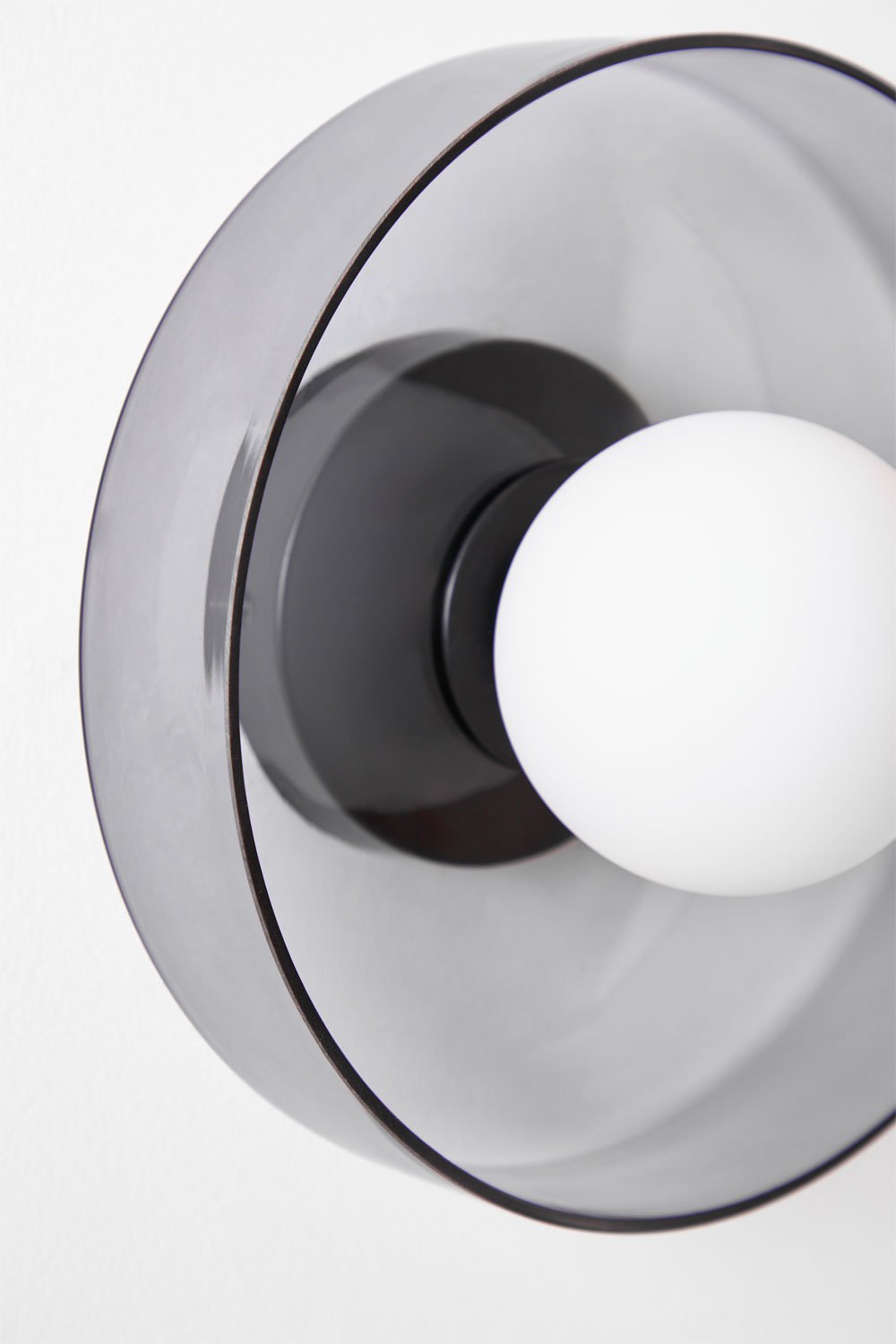 Jaxal wall light in glass and stainless steel, gallery image 4