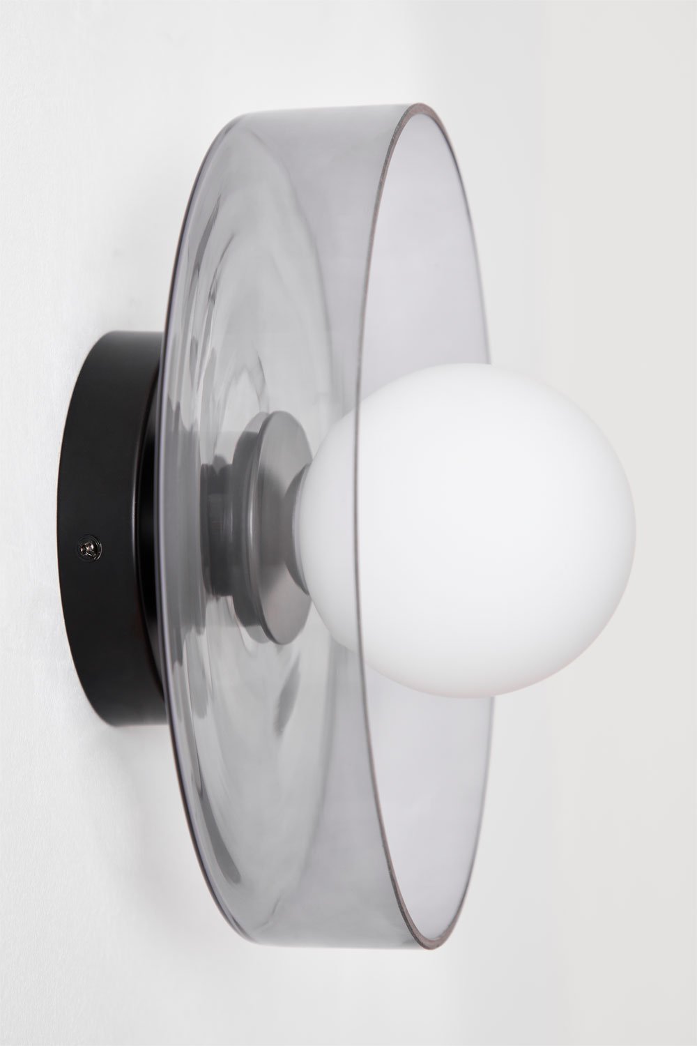 Jaxal wall light in glass and stainless steel, gallery image 5