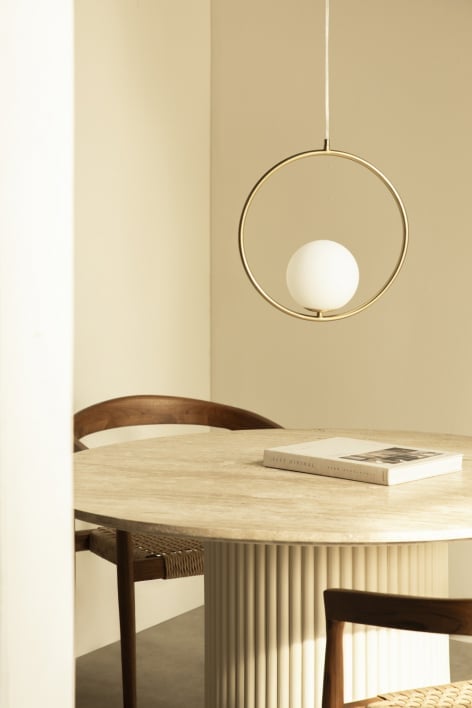 Blaise metal ceiling lamp with glass ball