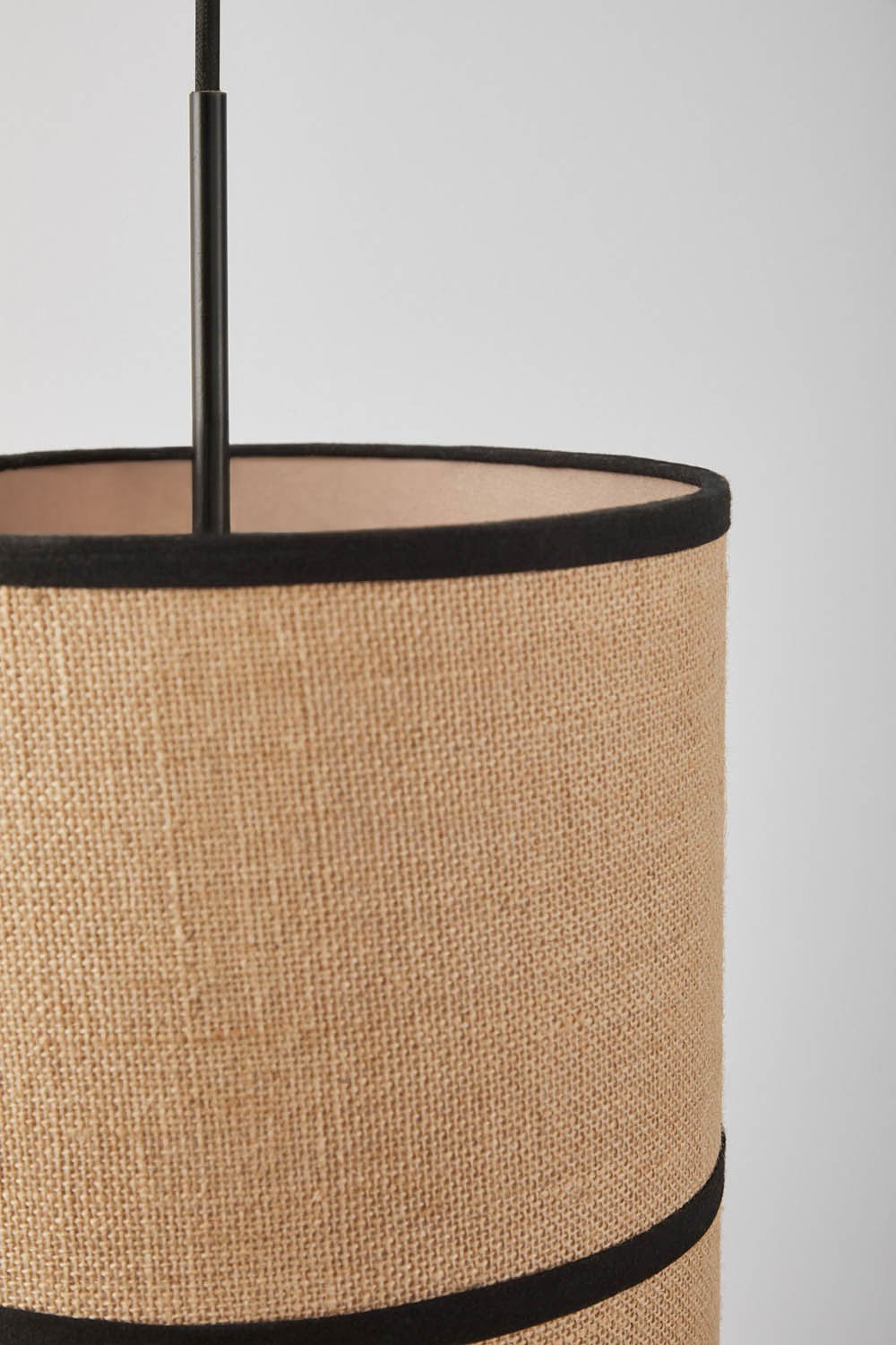 Olinda hanging ceiling lamp in jute and cotton, gallery image 5