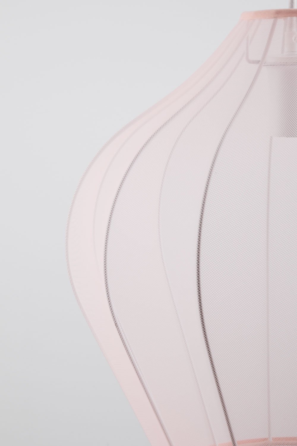 Belisa hanging ceiling lamp in metal and fabric, gallery image 5