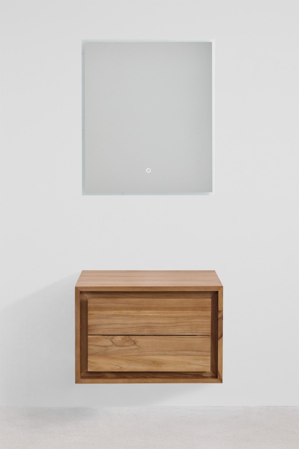 Jabari teak wood bathroom furniture set, gallery image 1