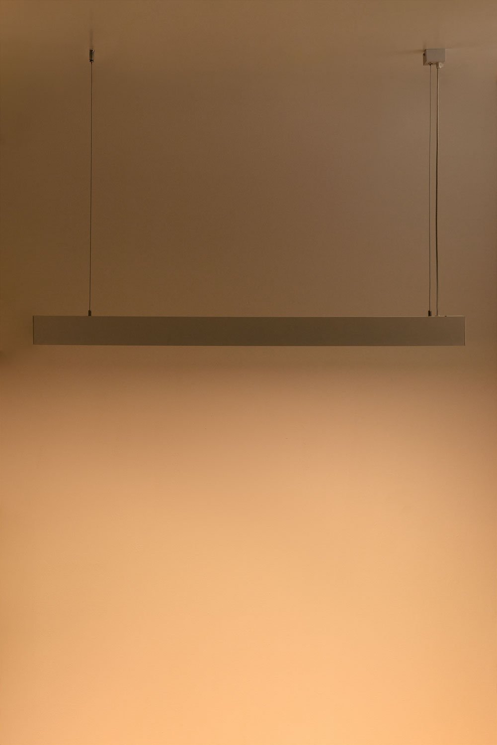 Jiva LED linear ceiling lamp in aluminium (120 cm), gallery image 2