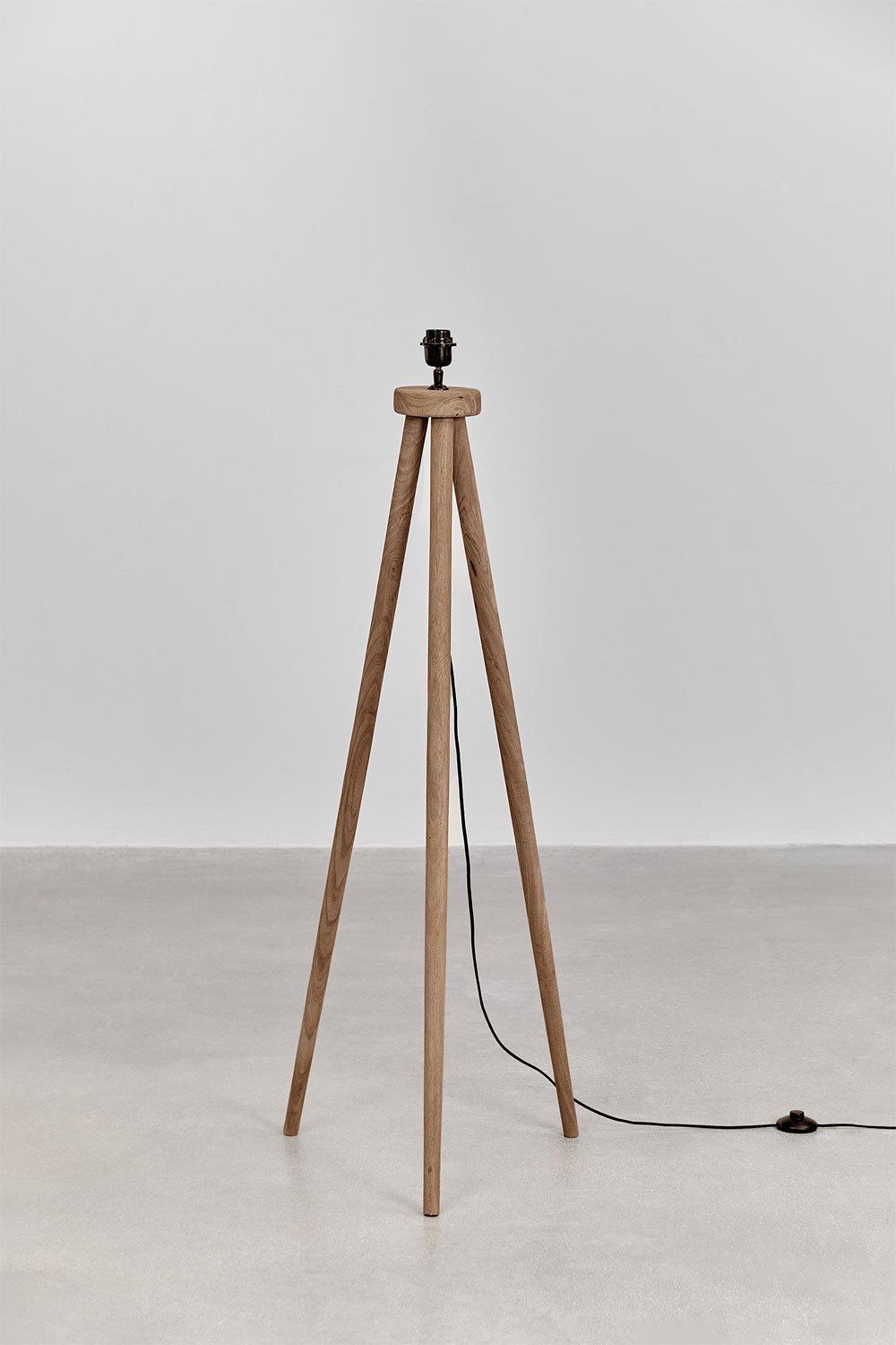 Floor lamp base ↑120cm in mango wood Simona, gallery image 1