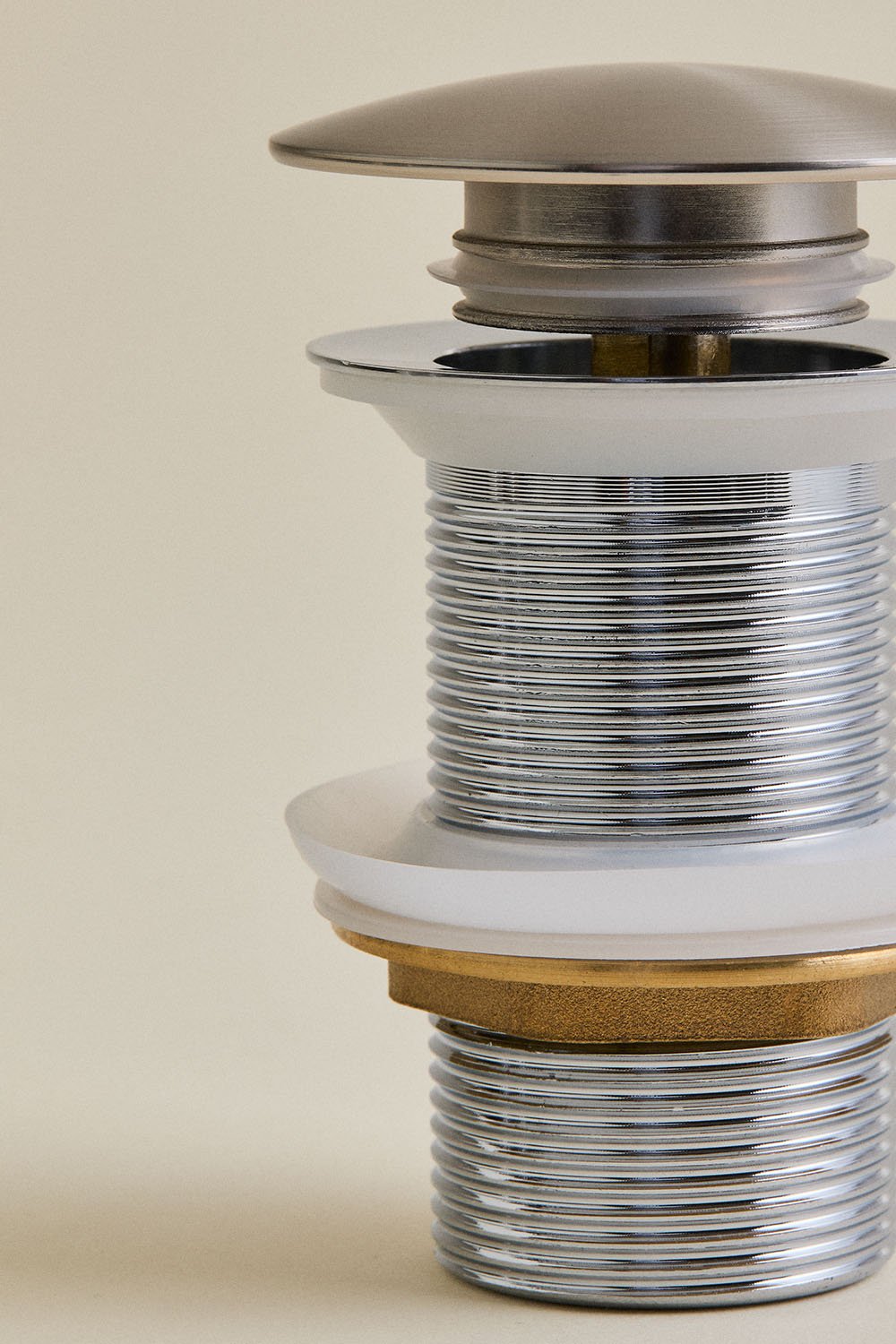 Orveta Click-Clack Stainless Steel and Brass Sink Drain Valve, gallery image 3