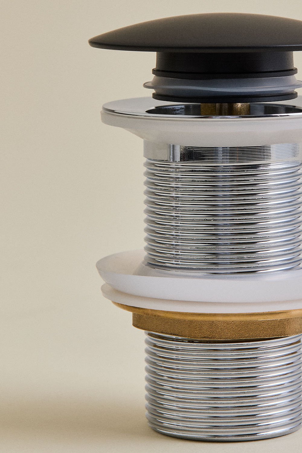 Orveta Click-Clack Stainless Steel and Brass Sink Drain Valve, gallery image 3