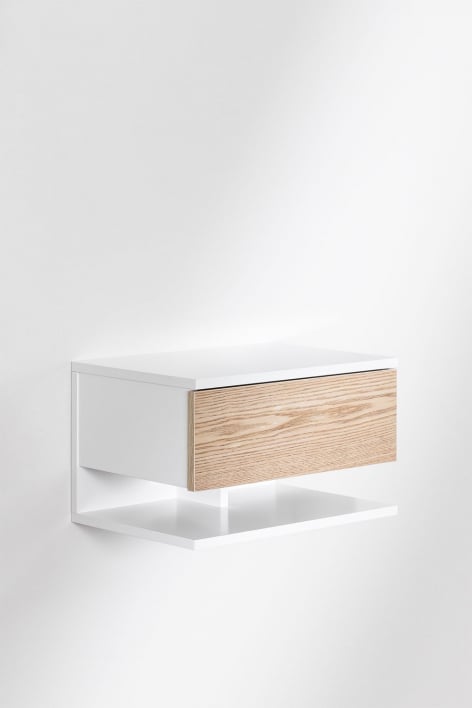 Pack of 2 floating bedside tables with drawer Griviza