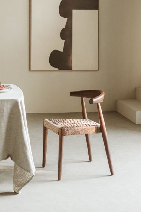 Celle teak dining chair - Dark Brown Wood