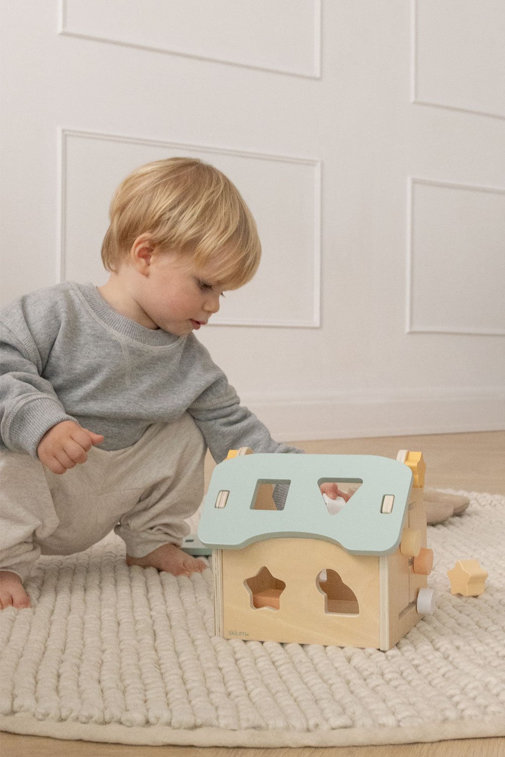 Grady Kids Wooden House with Interlocking Pieces, gallery image 1