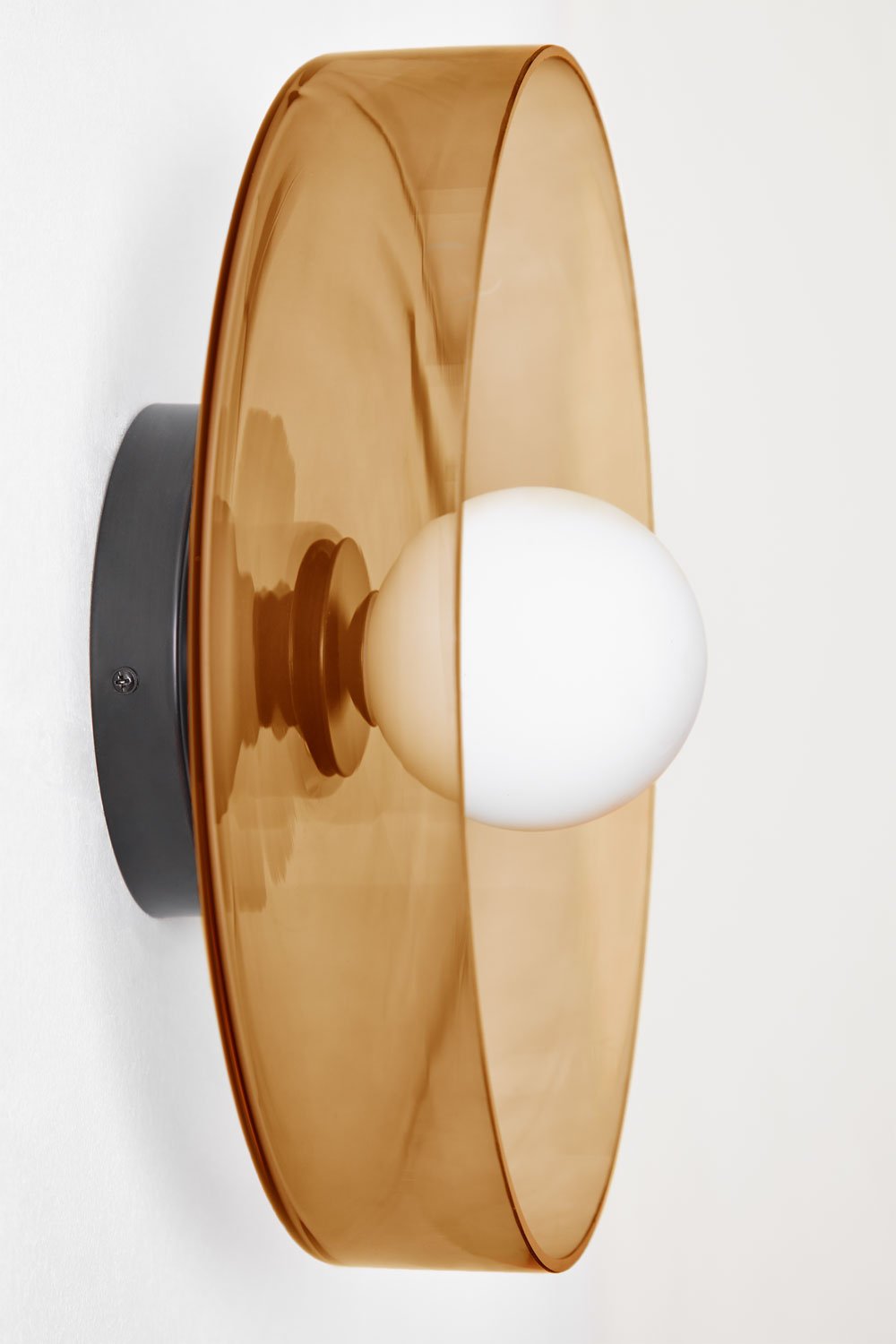 Jaxal wall light in glass and stainless steel, gallery image 6