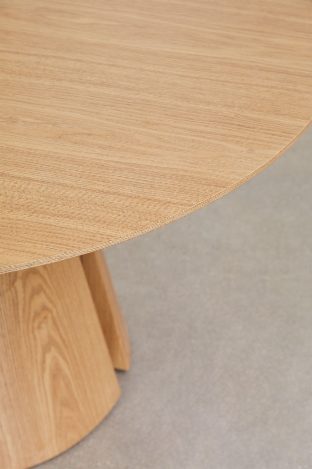Round dining table Ø120 cm in MDF and ash veneer Agnes, gallery image 5