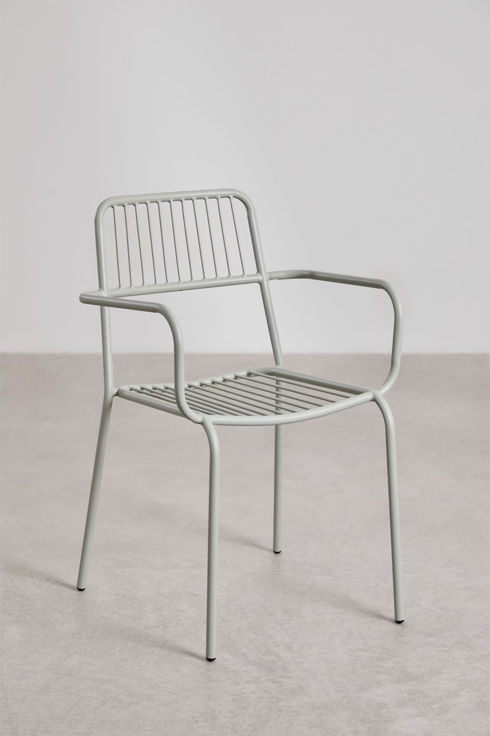 Pack of 4 Elton stackable dining chairs with armrests, gallery image 1