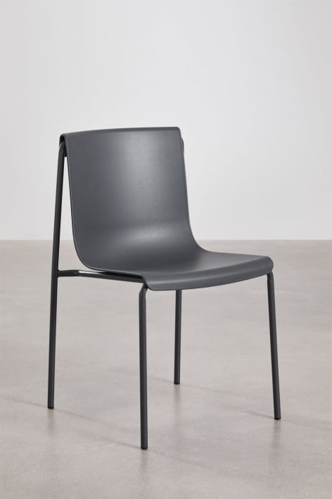 Ismene polypropylene dining chair - Grey Mercury