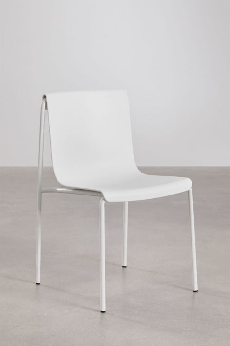 Pack of 2 Ismene polypropylene dining chairs - Gardenia White