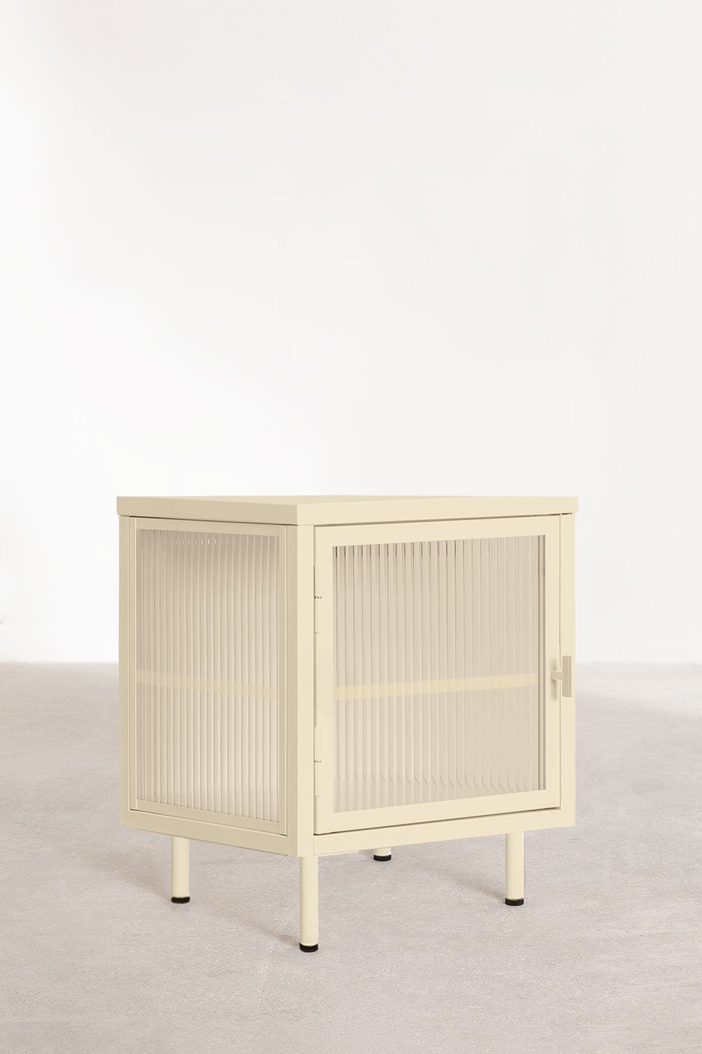 Paoline steel and glass side table, gallery image 1