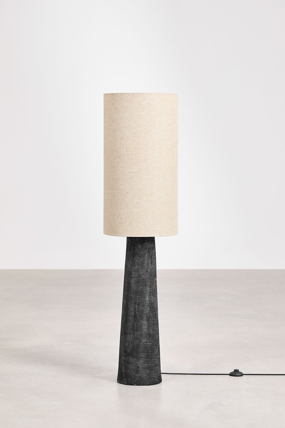 Loana Linen and Fiberglass Floor Lamp, gallery image 2