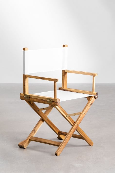 Pack of 2 Ridley folding director garden chairs in acacia wood