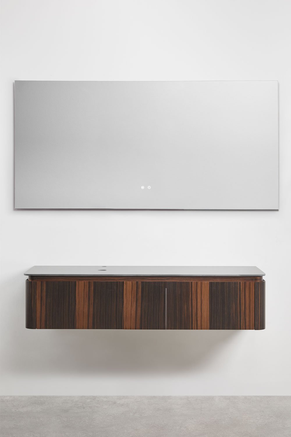 Lavena suspended wooden bathroom furniture set, gallery image 2