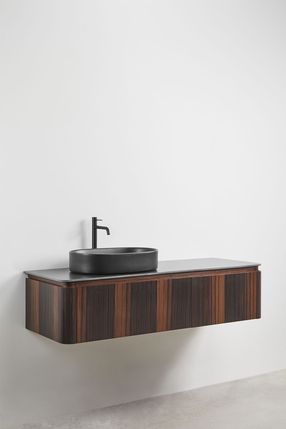 Lavena suspended wooden bathroom furniture set, gallery image 3