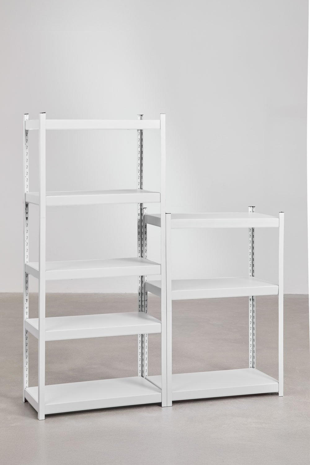 Set of 2 steel shelves (180-120x80 cm) Crenzi, gallery image 1