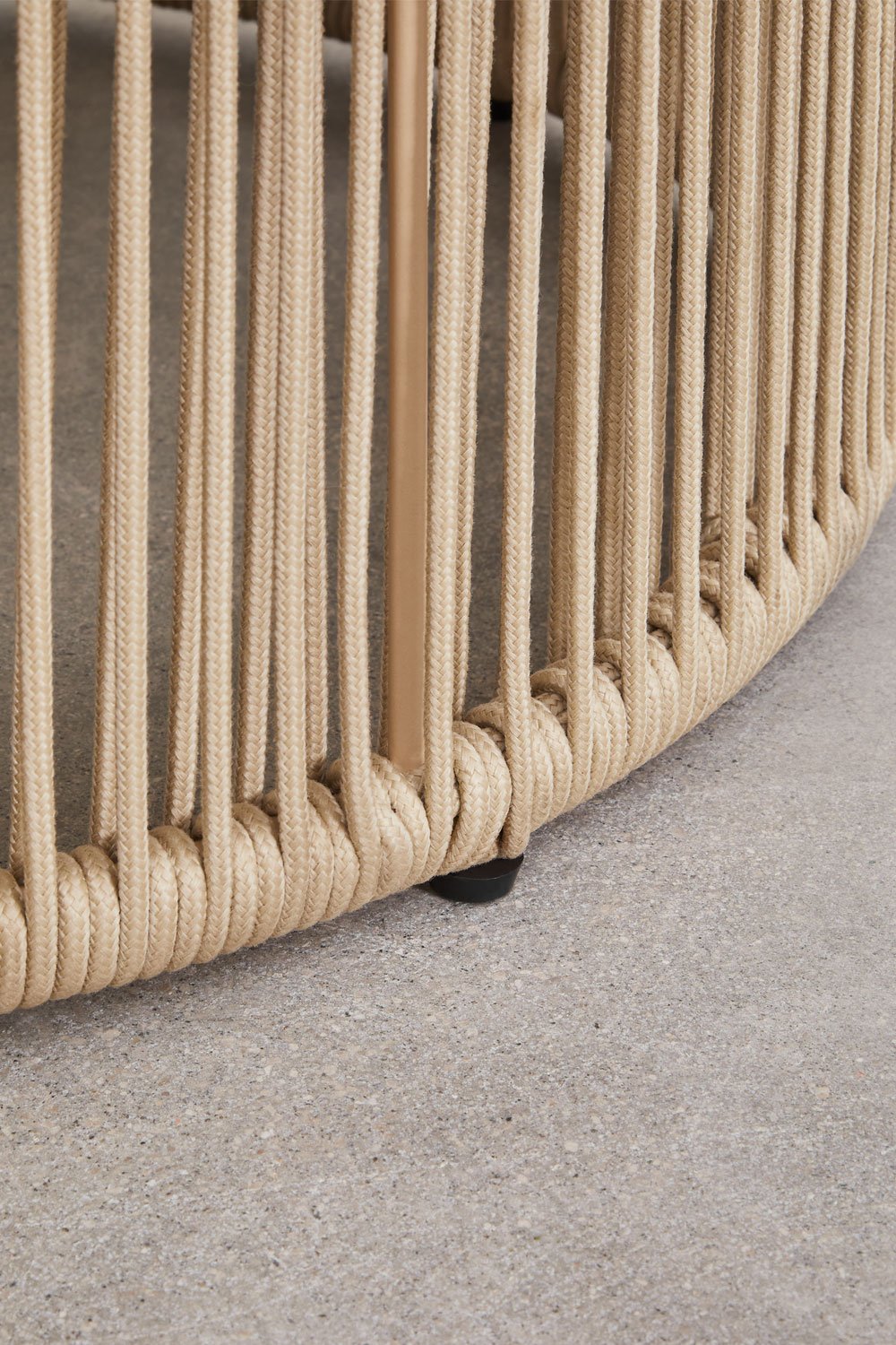 Calipso coffee table in iron and braided rope , gallery image 3