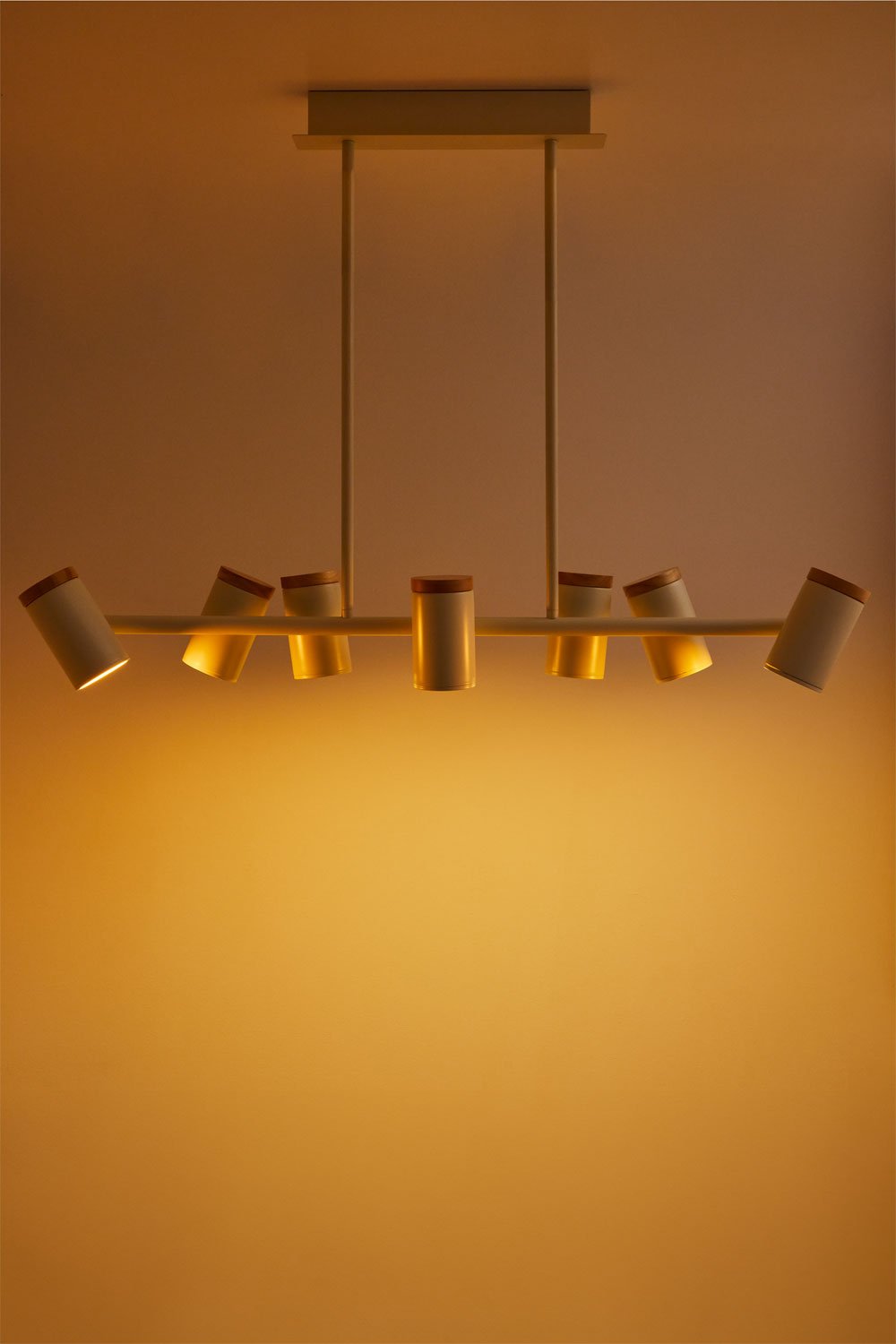 Directional ceiling lamp with 7 light points in Amaranto iron, gallery image 3