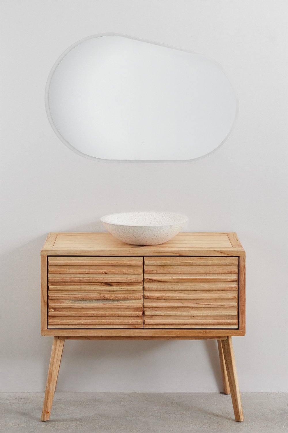 Deleyna 90x45 cm wooden bathroom furniture set, gallery image 2