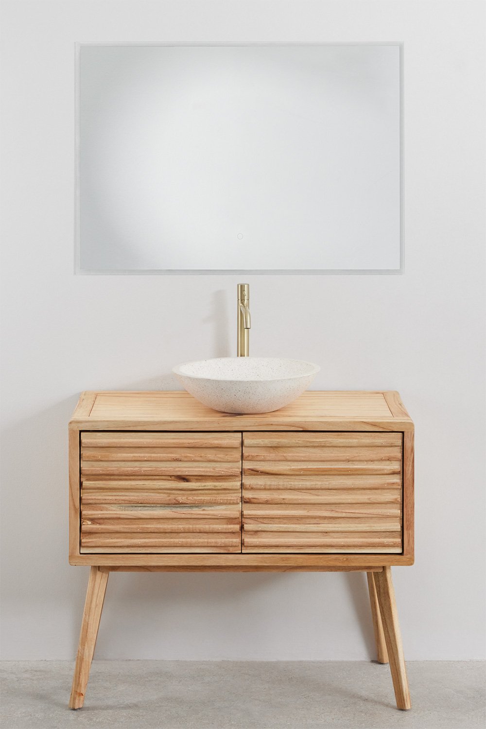 Deleyna 90x45 cm wooden bathroom furniture set, gallery image 2