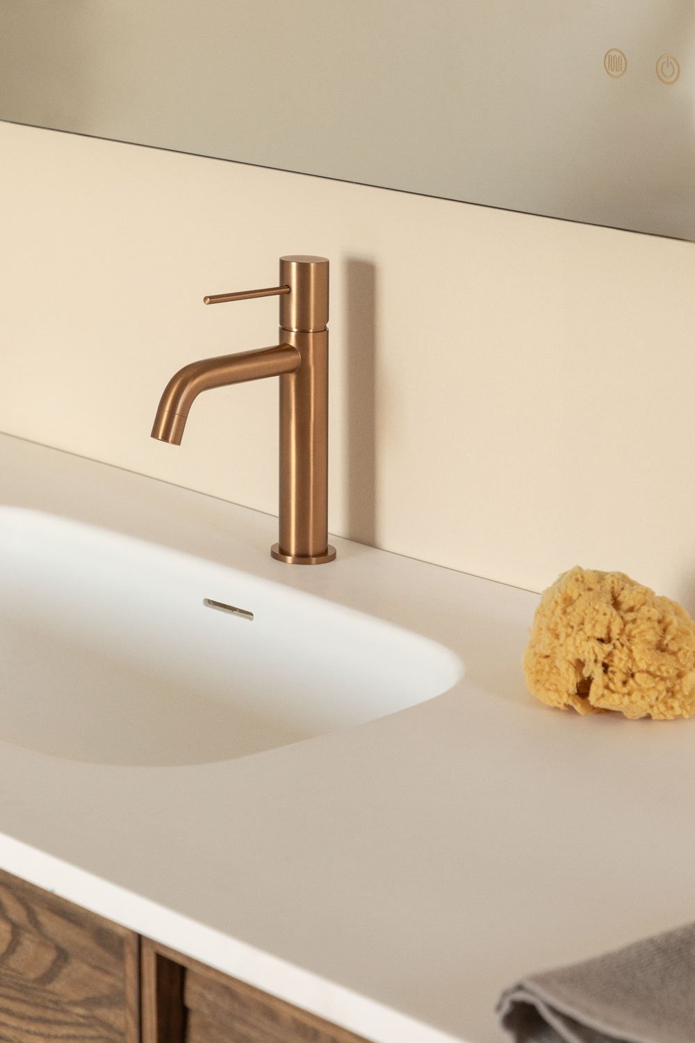 Orveta brass basin tap, gallery image 1