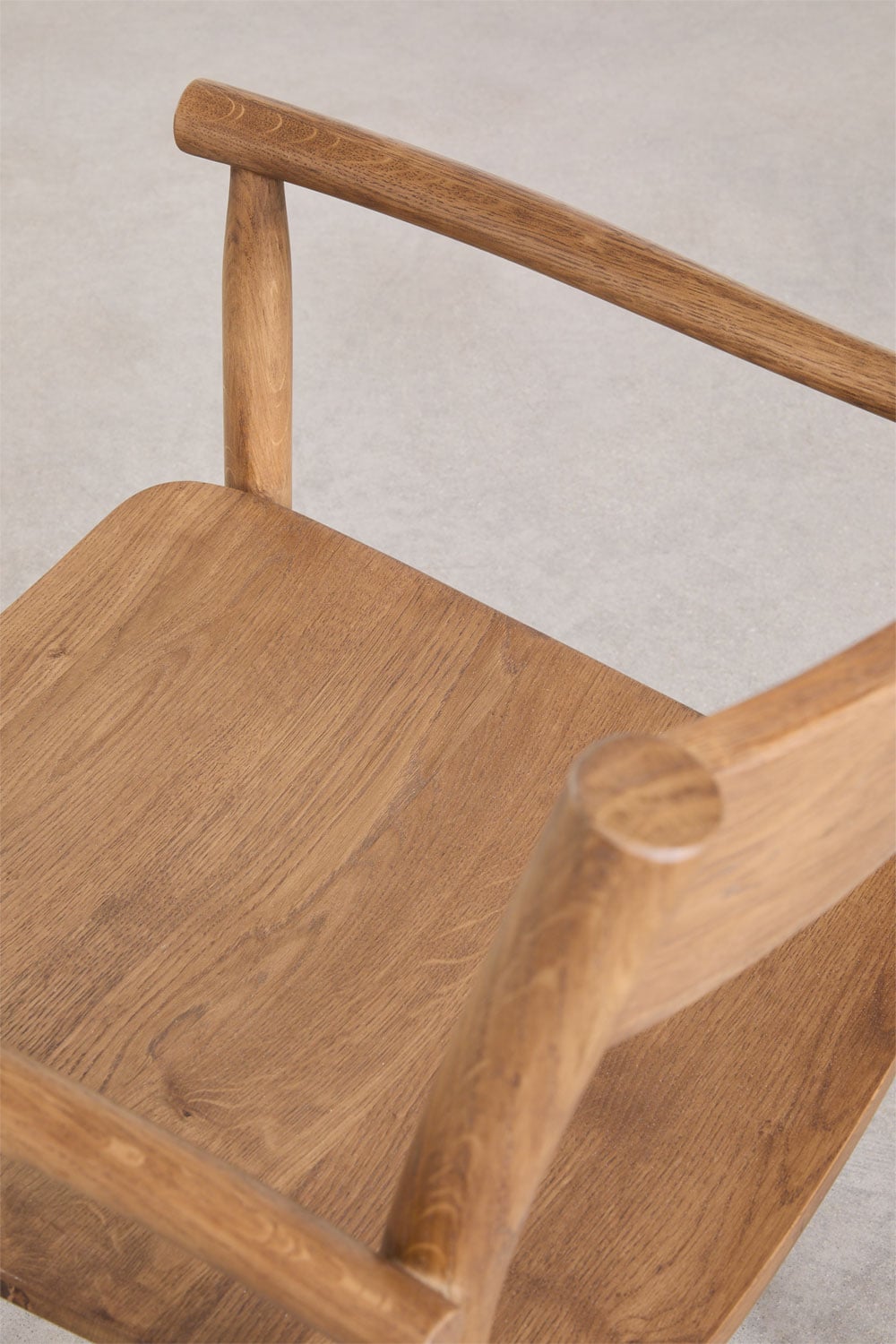 Pack of 4 dining chairs with armrests in Mara Signature oak wood, gallery image 6