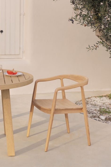 Rokan teak garden chair - Light teak wood