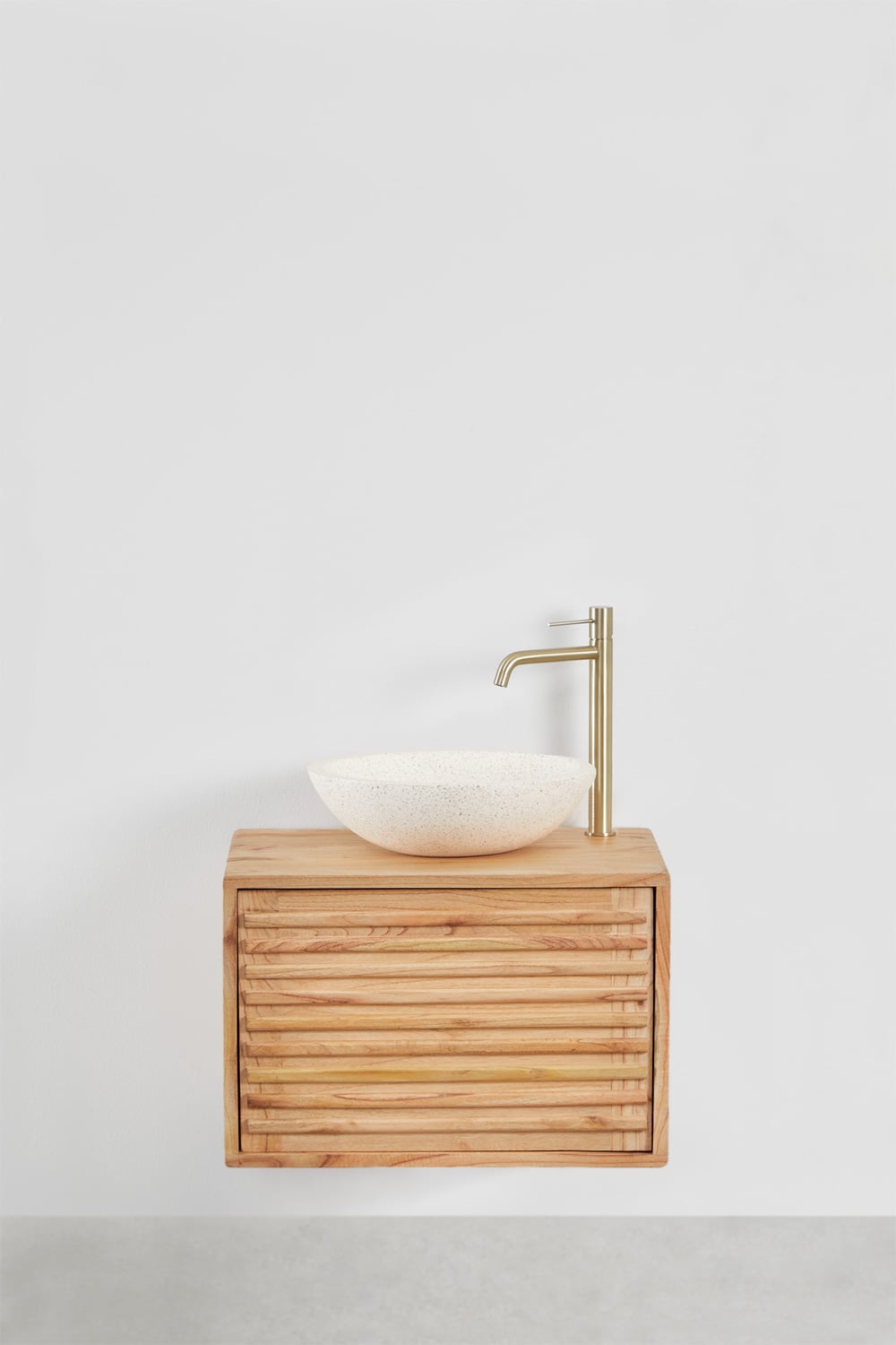 Deleyna suspended wooden bathroom furniture set, gallery image 2