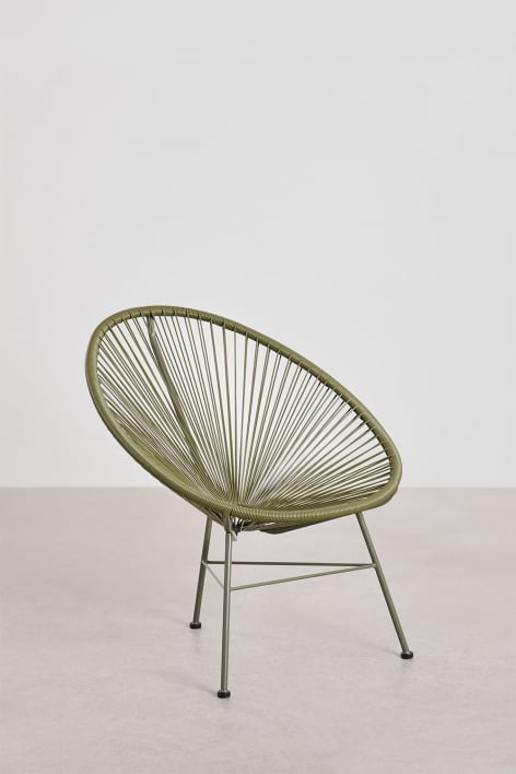 Garden chair in iron and synthetic wicker New Acapulco