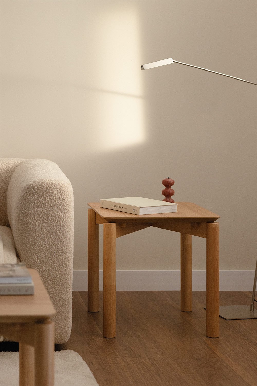 Square side table 50x50 cm in MDF with Munden oak veneer, gallery image 1