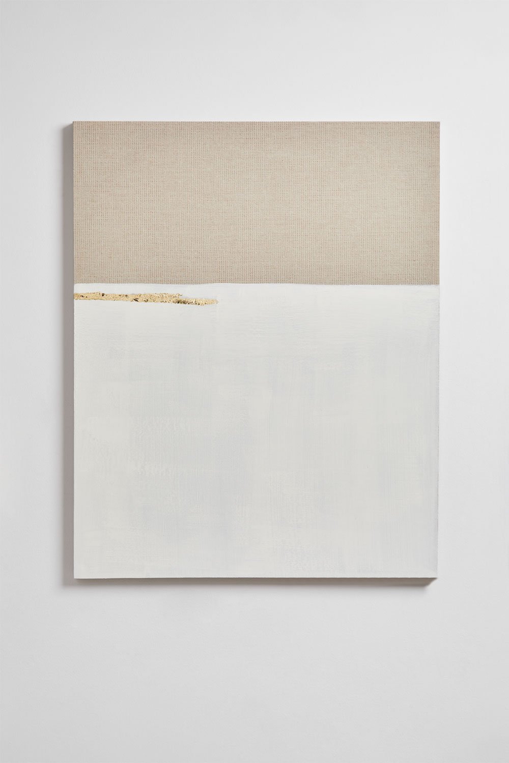 Hand painted decorative painting on linen with plaster relief (80x100 cm) Mivara, gallery image 2