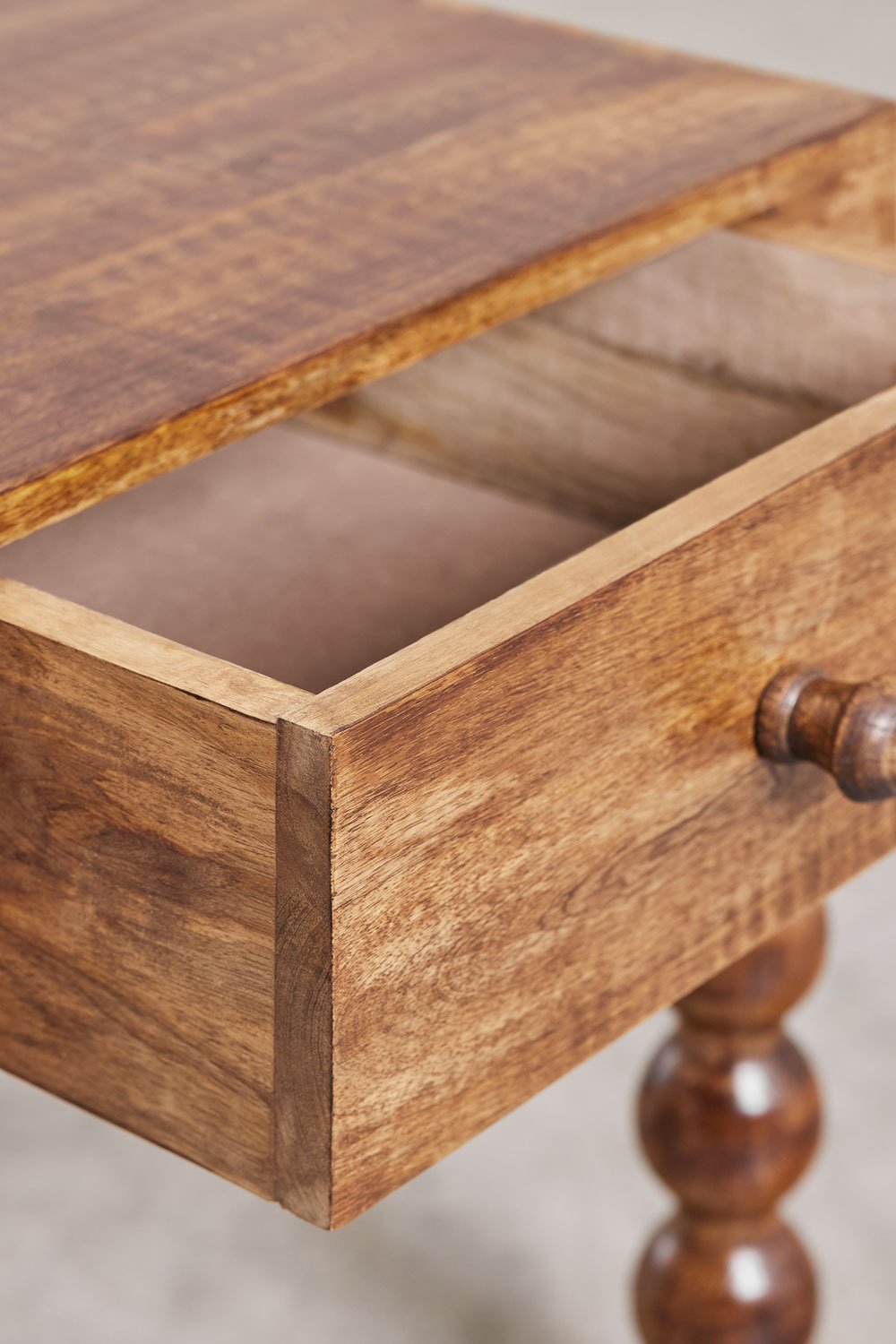 Rectangular bedside table 45x50 cm in Tessaia mango wood, gallery image 5