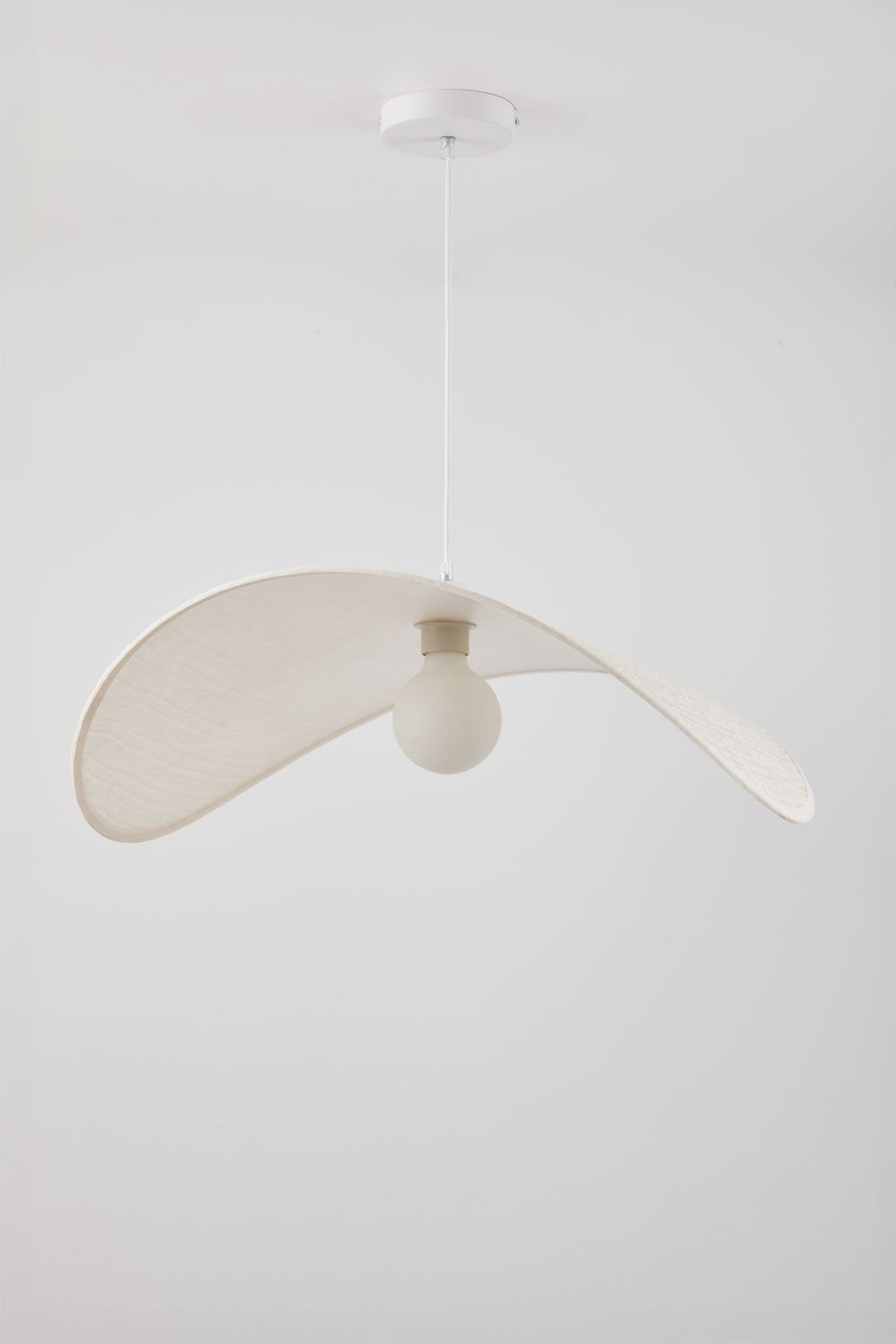 Bastil linen ceiling lamp, gallery image 2