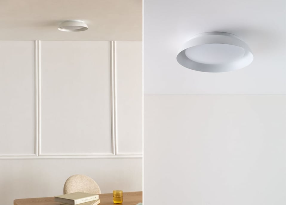 LED Ceiling Light in Azanuy Steel - White