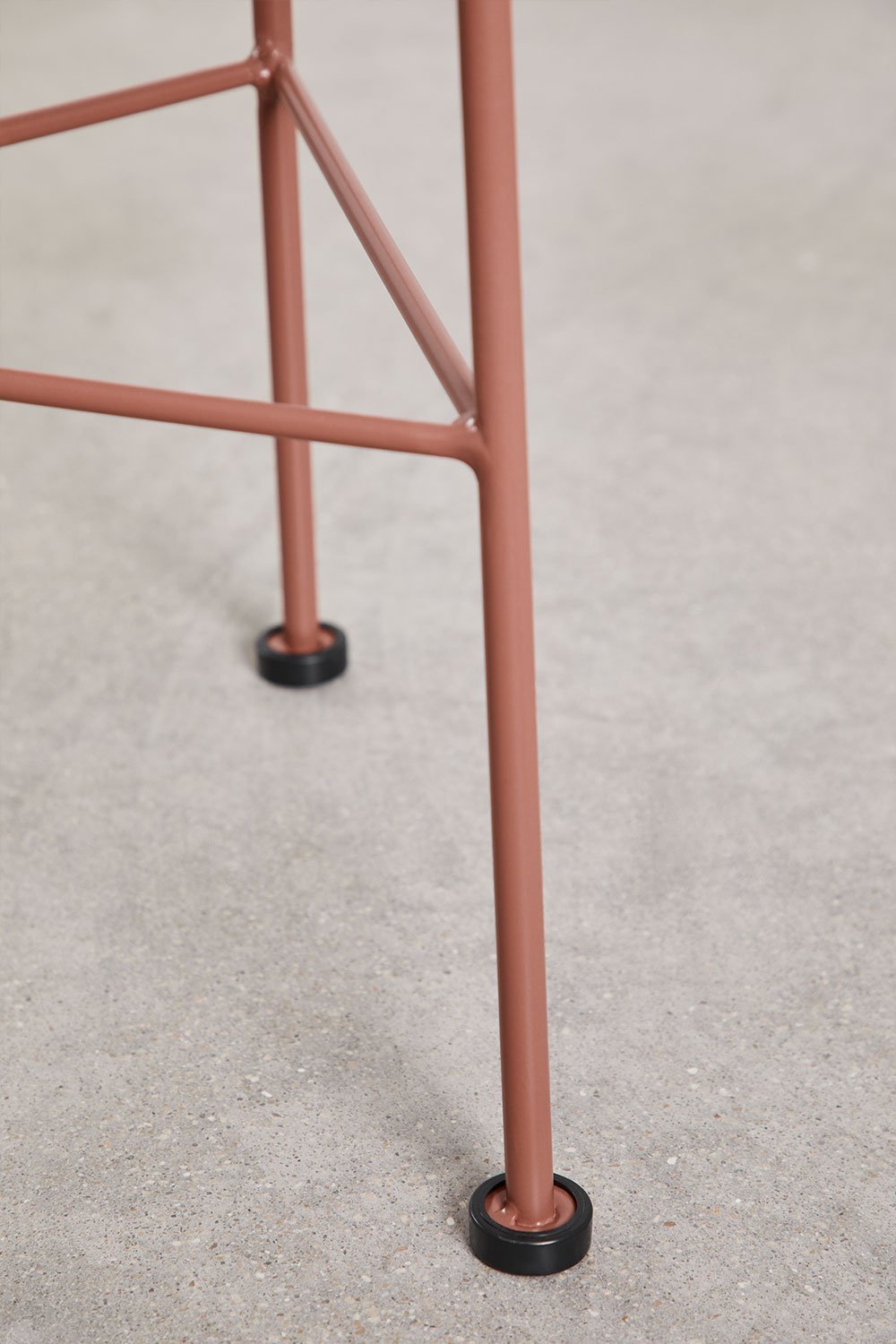 Round side table Ø45 cm in steel and synthetic wicker Acapulco, gallery image 3