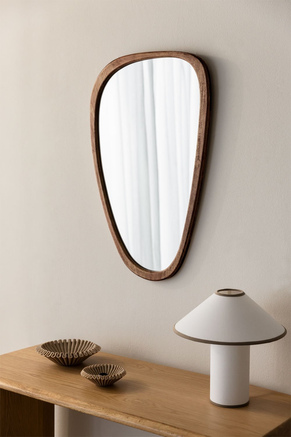 Oak wood wall mirror Arbidel, gallery image 1