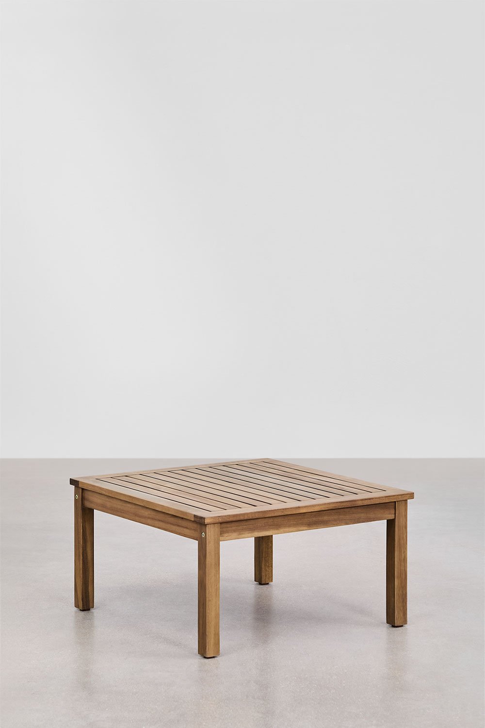 Square garden coffee table in acacia wood (65x65 cm) Branson, gallery image 1