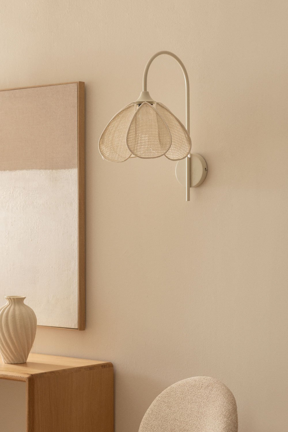 Vidson linen wall lamp Ø35 cm, gallery image 1