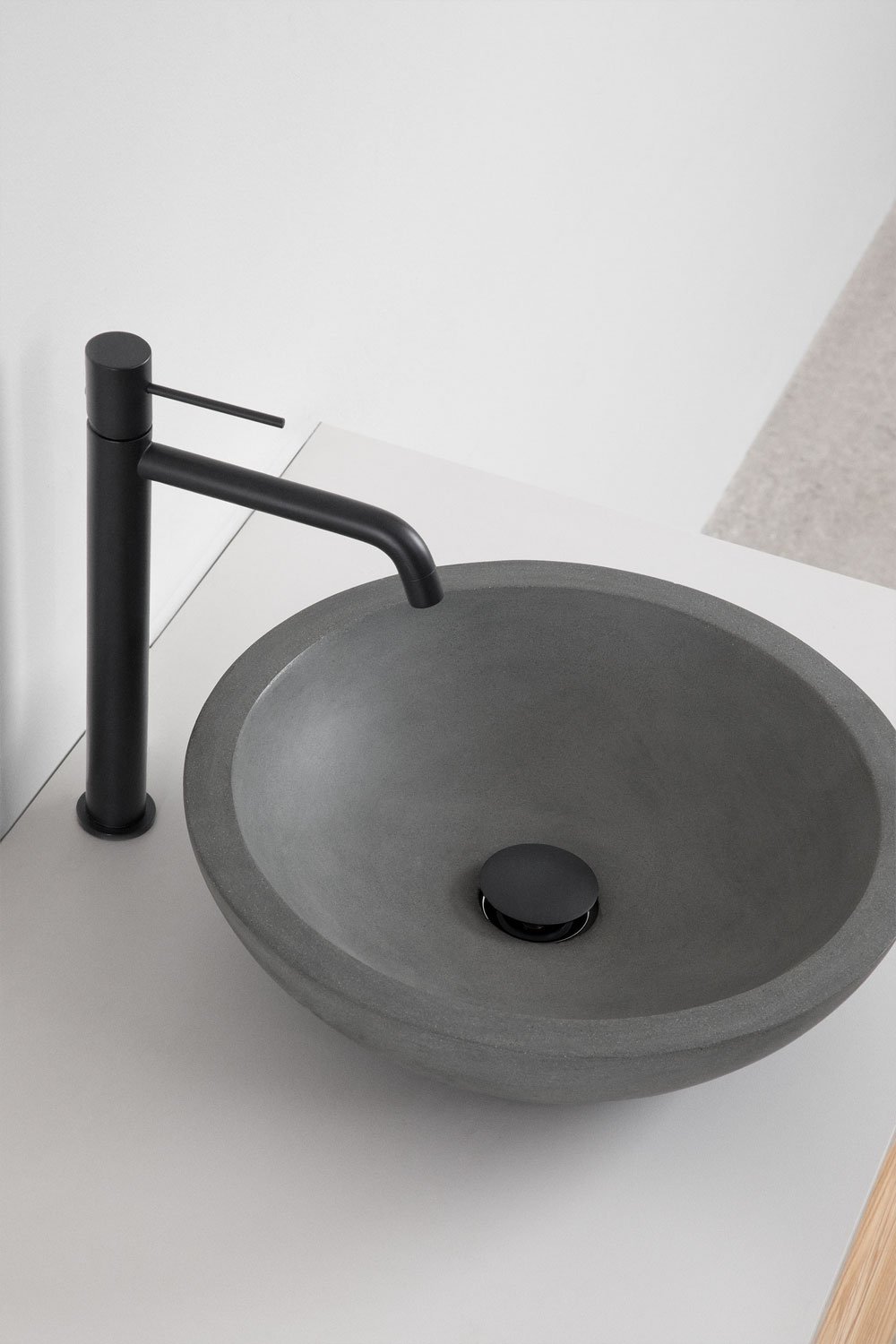 Tedrik suspended bathroom furniture set in ash wood, gallery image 4