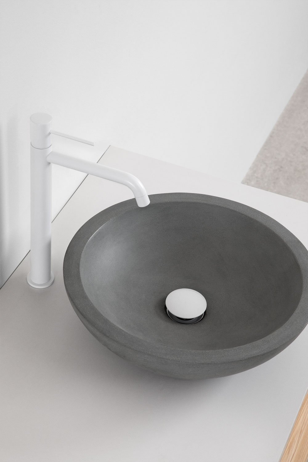 Tedrik suspended bathroom furniture set in ash wood, gallery image 4
