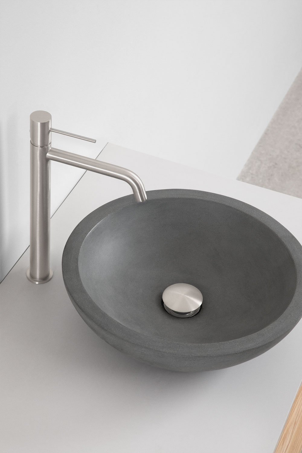 Tedrik suspended bathroom furniture set in ash wood, gallery image 4