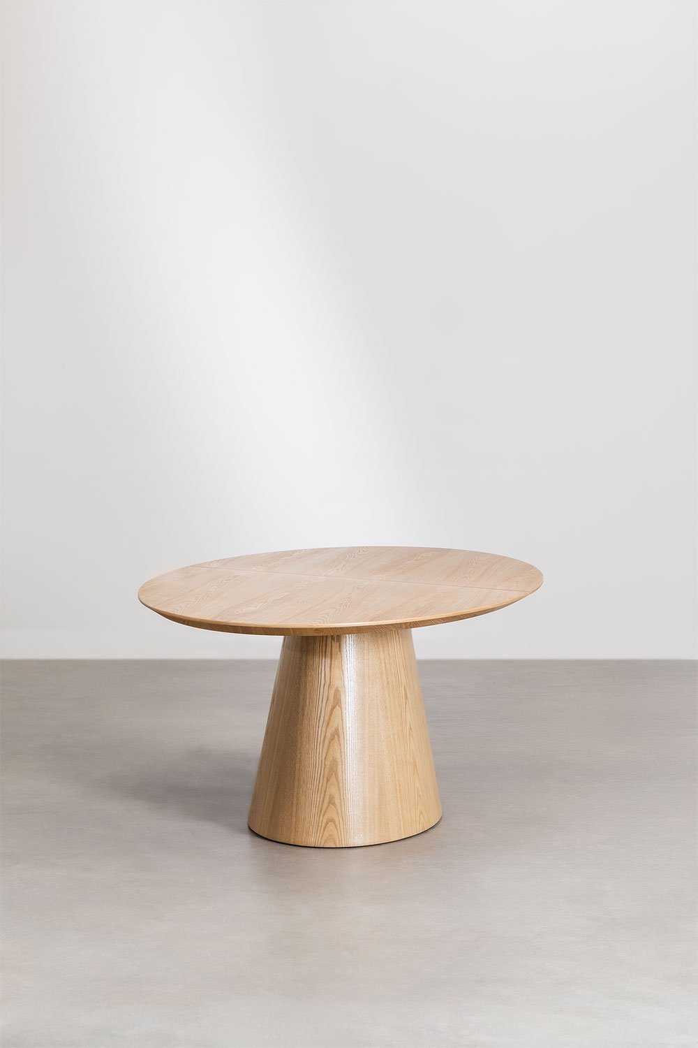 Oval dining table 160-200x100 cm extendable in MDF and veneer Gala, gallery image 2