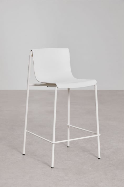 Garden high stool 65 cm in gardenia white polypropylene Ismene - Gardenia White